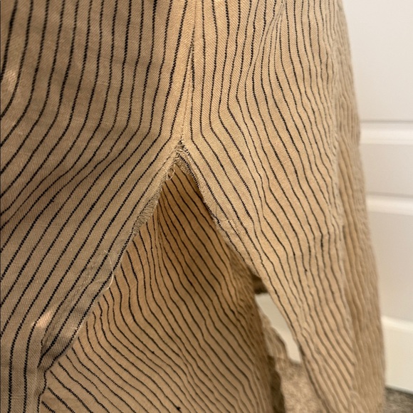 SAUTHS linen maxi dress in almond stripes large - Picture 11 of 15